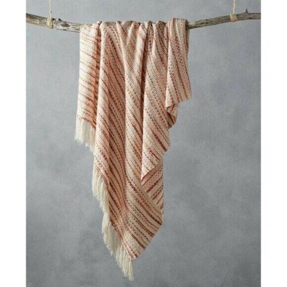 Lacourte Woven Luxurious Fringed Throw, 50" x 60" - Picture 1 of 4